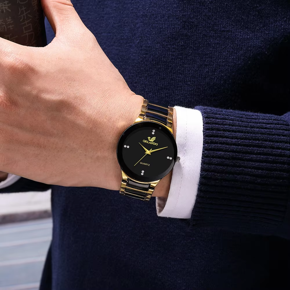 Geneva's Stainless Steel Fashion Watch